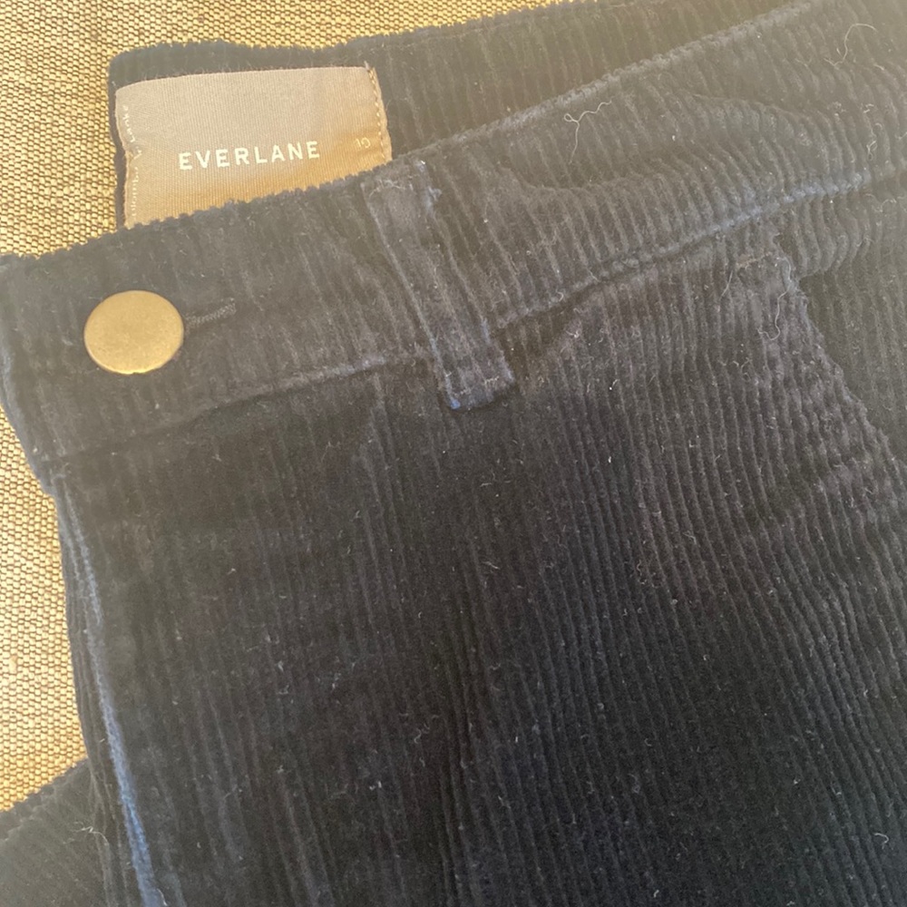 Black wide leg cords